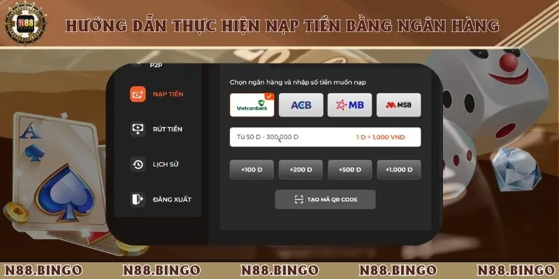 Hướng dẫn 4 bước chuyển tiền vào nhà cái thông qua tài khoản ngân hàng